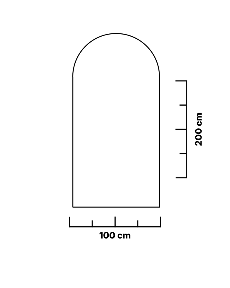 Maattekening Arch No.1 boogspiegel 200 x 100 cm